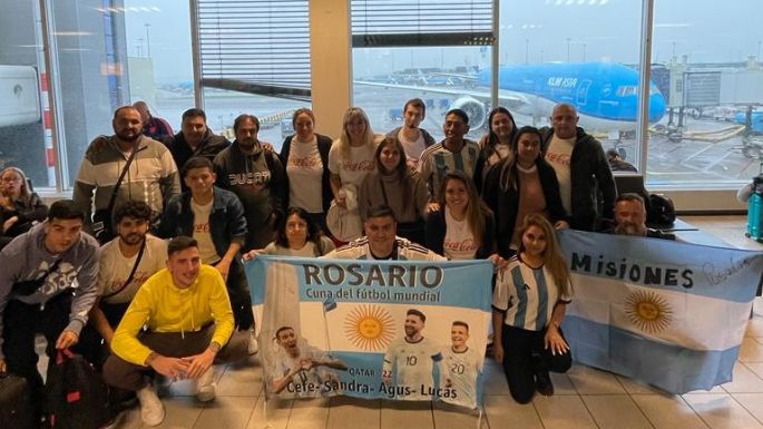 Los villamarienses que ganaron el viaje, ya están camino a Qatar
