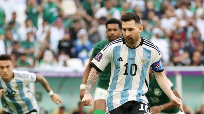 Argentina le gana 1 a 0 a Arabia Saudita al término del primer tiempo