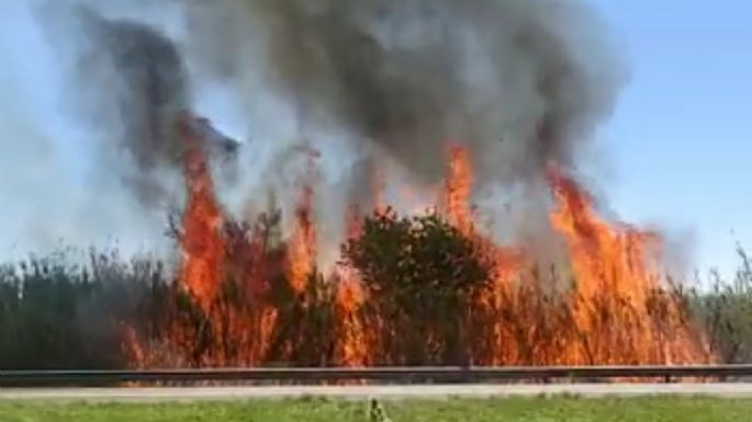 Bomberos sofocaron un incendio en el barrio Poetas Argentinos