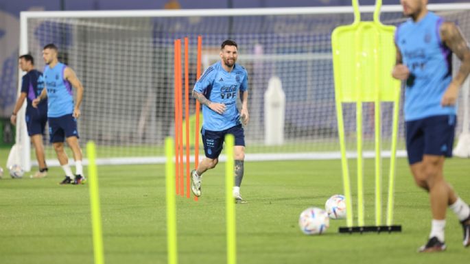 Con Messi en la práctica, Argentina se prepara para enfrentar a México