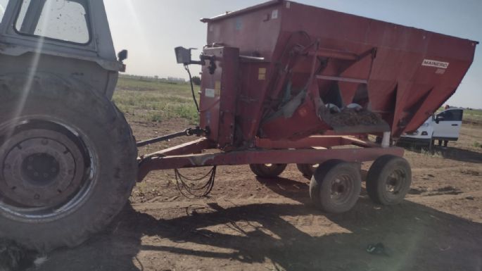 Trabajador rural sufrió heridas graves al caer de una maquinaria agrícola