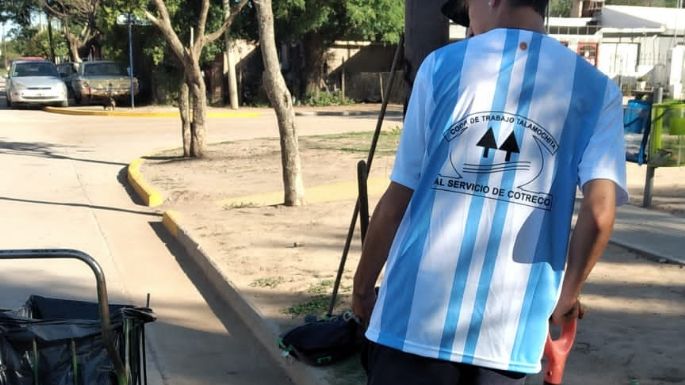 Realizan el barrido de calles con la camiseta de Argentina