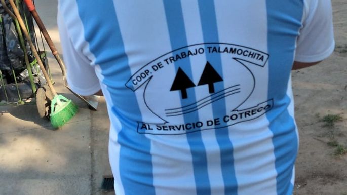 Realizan el barrido de calles con la camiseta de Argentina