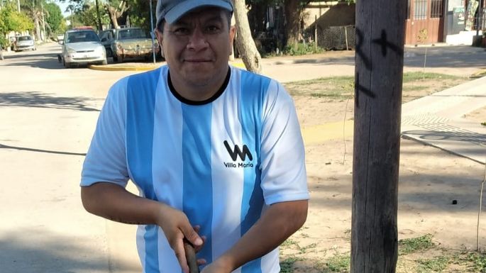 Realizan el barrido de calles con la camiseta de Argentina
