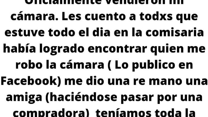 "Vendieron la cámara que me robaron y la Policía no hizo nada", denunció un joven fotógrafo