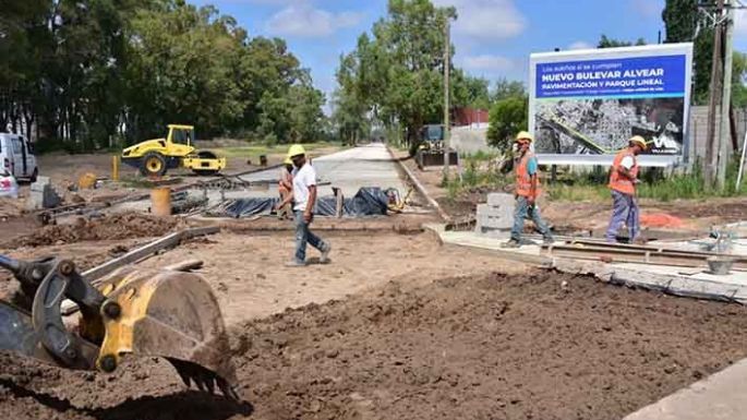 La Alvear ya está casi toda pavimentada