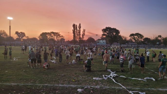 Violencia al término del partido entre Argentino y Sportivo Unión