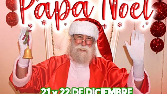 Un Papá Noel en el centro comercial