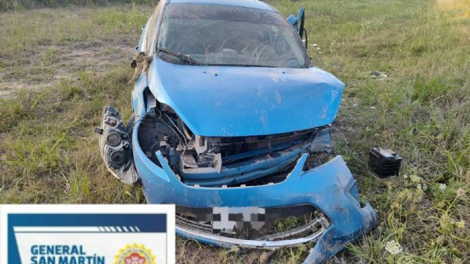 Un automovilista terminó con lesiones graves tras chocar contra un camión lechero