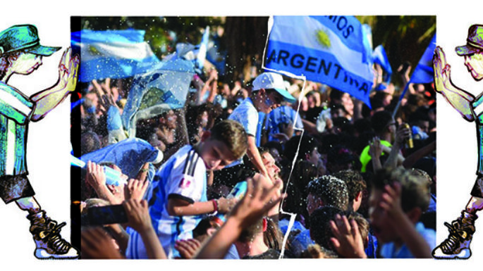 Todos unidos  en la ilusión celeste y blanca