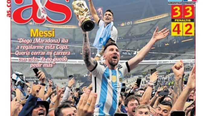 Las tapas del país y el mundo con Argentina campeona