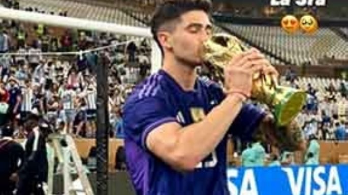 Un ex-Alumni besó la Copa en pleno Mundial