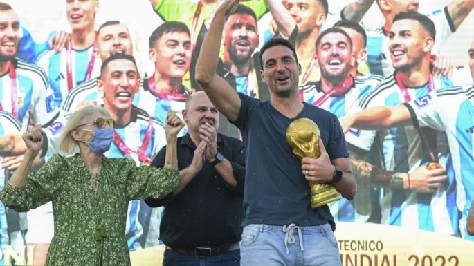 Emotivo homenaje a Scaloni en Pujato: "el equipo juega para la gente", destacó