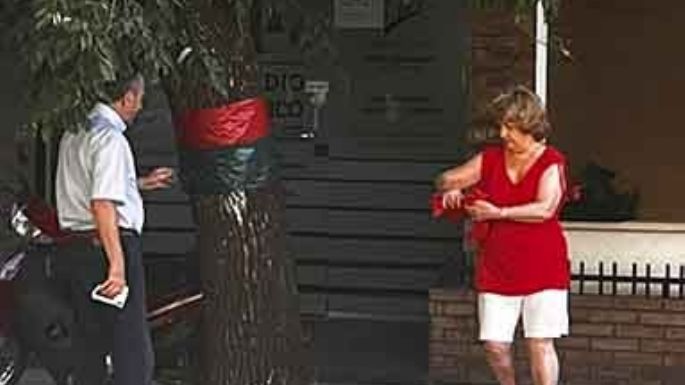 Vecinos del Centro adornaron los árboles y la Navidad ya se siente