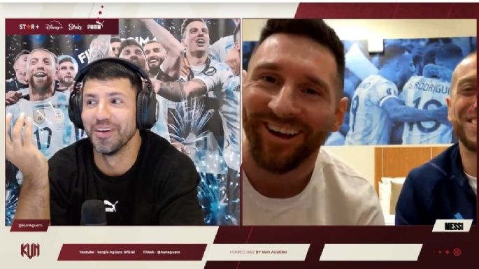 Messi y otros jugadores de la selección se prendieron a Twitch con el Kun