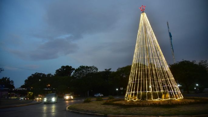 Encendieron el Árbol de Navidad en la costanera local