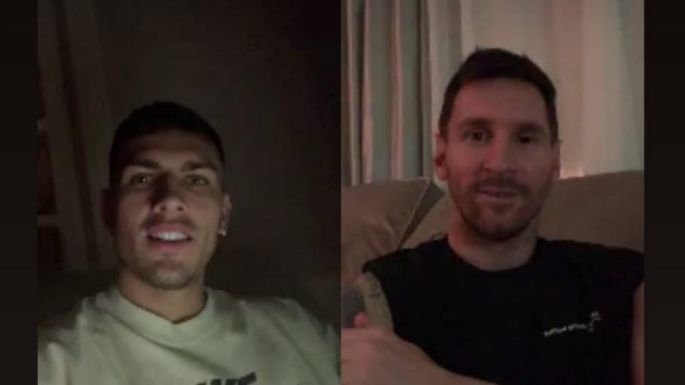Messi, De Paul y Paredes alientan a la Selección por videollamada