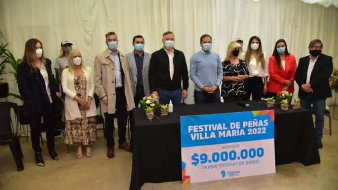 La provincia donó 9 millones de pesos para el Festival Internacional de Peñas