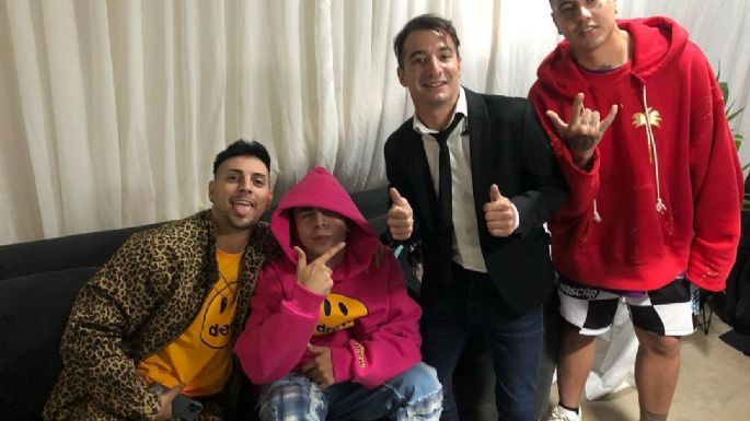 Coscu, Rusherking y Nazareno acompañan a Duki antes de su show