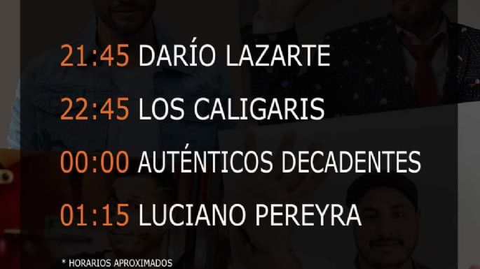 Cronograma de la última noche