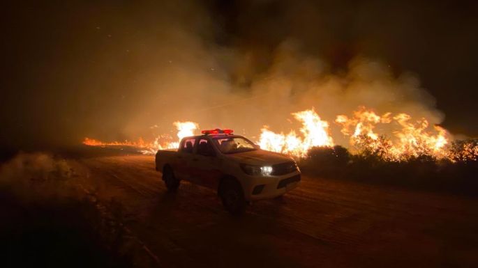 Bomberos de Villa María trabajan sin descanso en los incendios de Corrientes