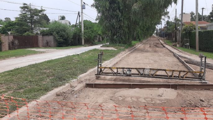 Avanza la pavimentación en el barrio Ctalamochita