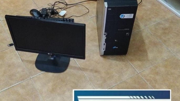 Robó una computadora de un comercio y quedó detenido 