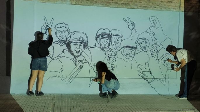 A 40 años de Malvinas, crean un mural interactivo de homenaje a los veteranos y caídos