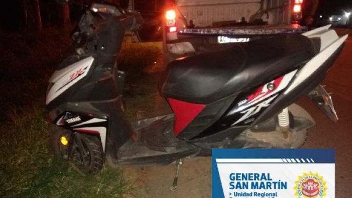 Padre e hijo lesionados tras sufrir una violenta caída en moto