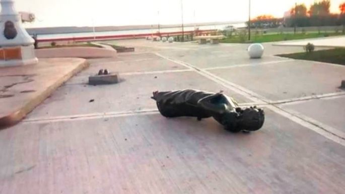 Vandalizaron una escultura de Cristina Kirchner en Río Gallegos