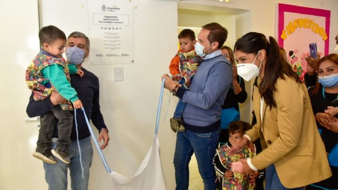 Gill y Zabaleta inauguraron el jardín maternal y firmaron convenio para 2 playones deportivos