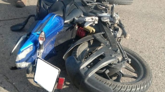 Motociclista con lesiones graves tras chocar contra un utilitario