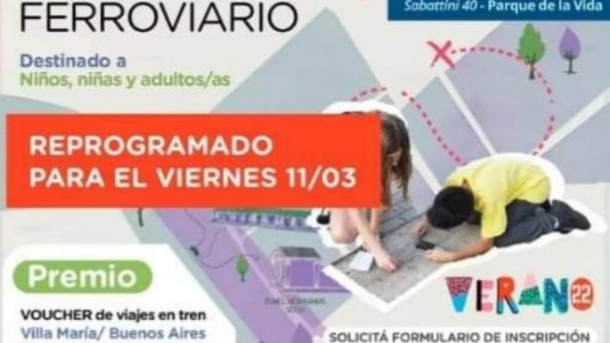 Por las condiciones climáticas se posterga la Búsqueda del Tesoro Ferroviario