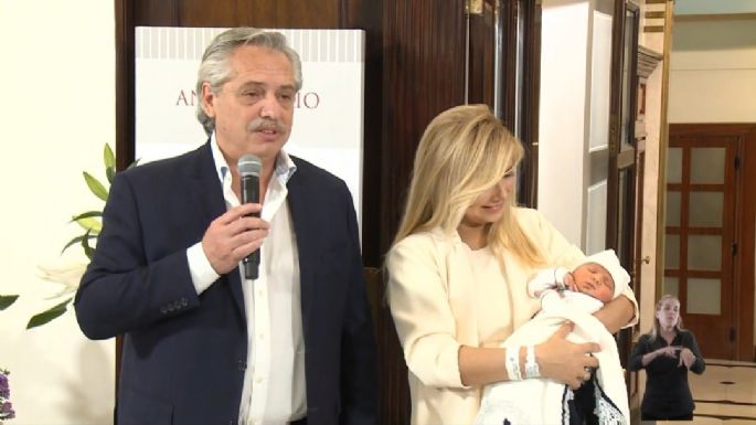 Alberto Fernández y Fabiola presentaron a su bebé Francisco