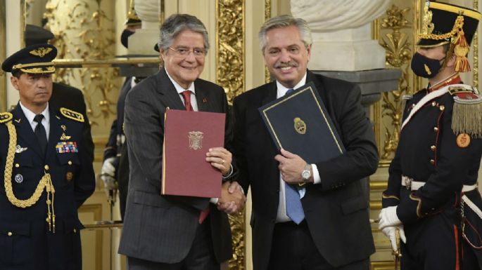 Alberto Fernández recibió al presidente de Ecuador, Guillermo Lasso
