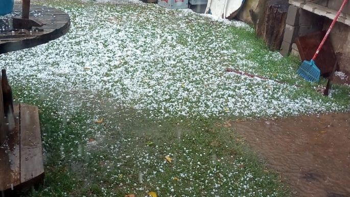 Cayó granizo en la región y hay alerta en Villa María