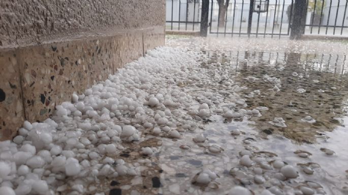 Cayó granizo en la región y hay alerta en Villa María