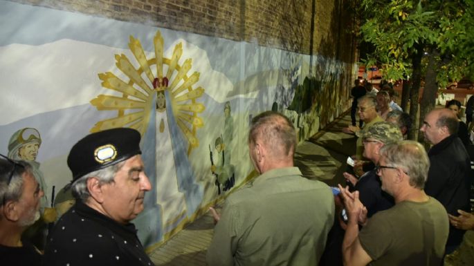 Inauguraron el mural de Malvinas con referencias a héroes locales