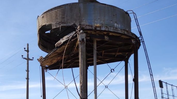 Demolerán el antiguo tanque de agua sobre ruta 158