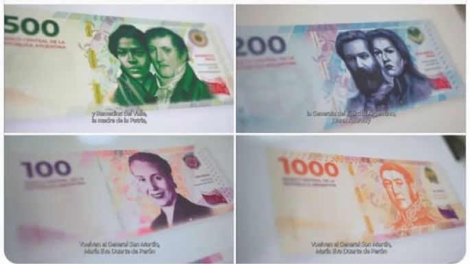 El presidente presentó los nuevos billetes, que comenzarán a circular en seis meses