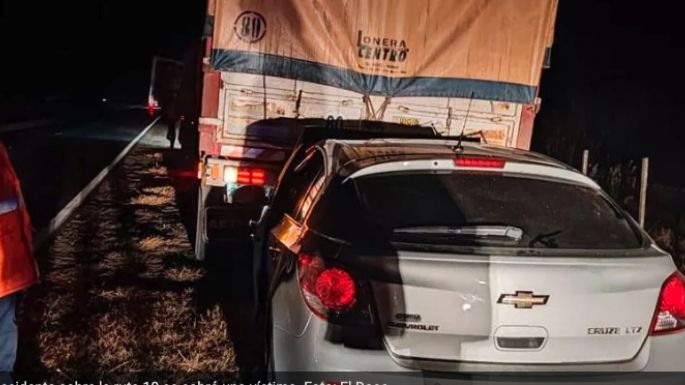 Ruta 19: Un hombre perdió la vida tras chocar de atrás contra un camión