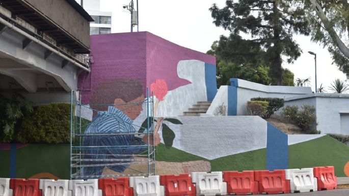 El mural del puente Alberdi está casi terminado