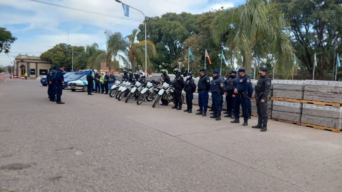 Operativo de seguridad en las calles de Villa Nueva