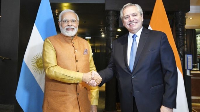Fernández se reunió con el primer ministro de India