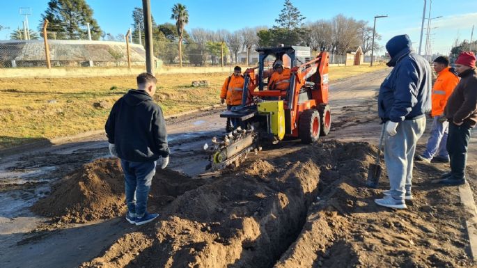 Avanza la obra de tendido subterráneo