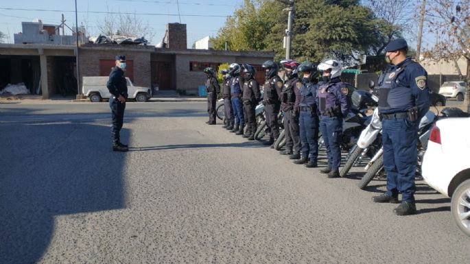 Operativo de seguridad en barrio Lamadrid