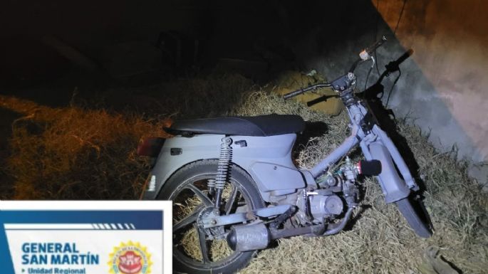 En poco tiempo, recuperaron una moto robada