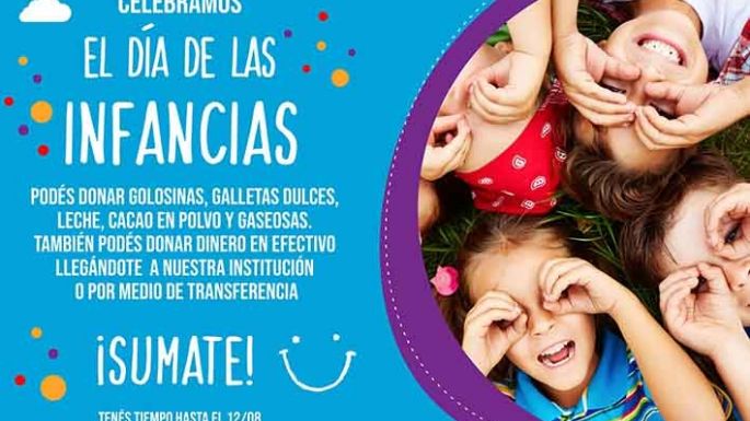 Proponen una colecta para el Día de las Infancias
