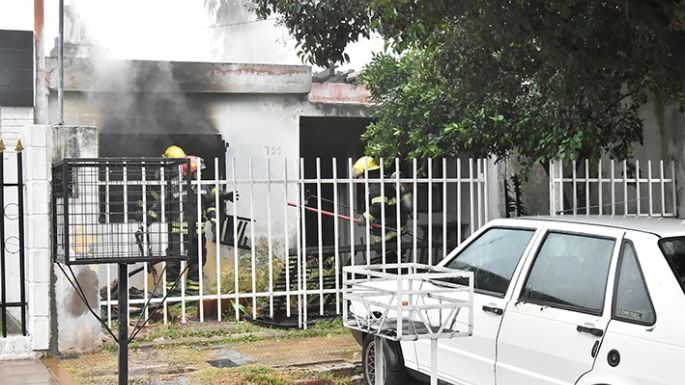 Incendio generalizado  en la casa de un no vidente