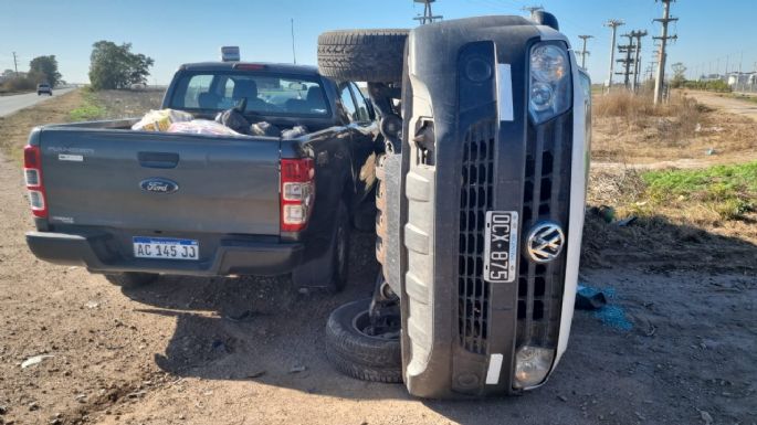 Chocaron dos camionetas en ruta 2: no hubo lesionados